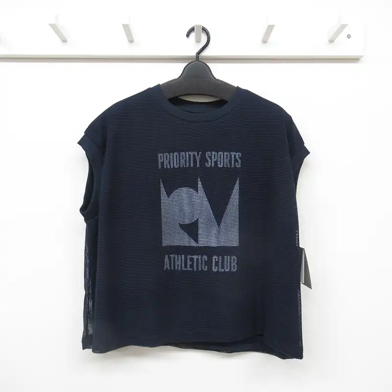 PRIORITY メッシュ合わせプリントTシャツ3/P52023JJ